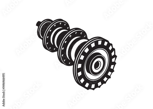 Camshaft silhouette vector