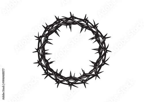 Crown of thorns silhouette vector
