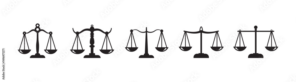 Scales of justice flat icon for apps and websites Scales of justice flat icon for apps and websites