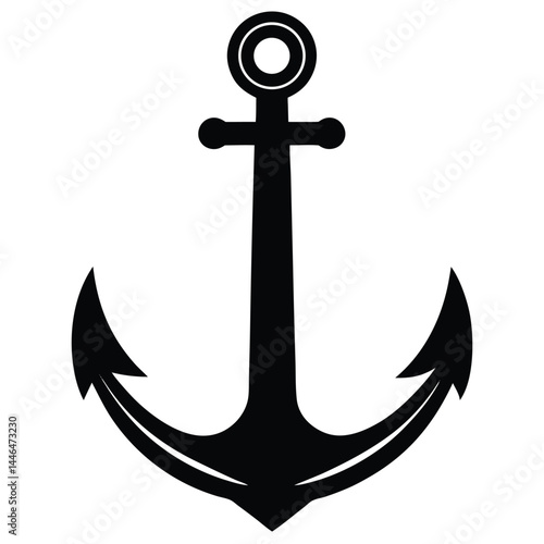 sailor element isolated anchor on white background