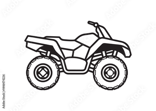 Atv vehicle silhouette vector