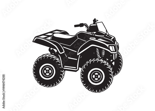 Atv vehicle silhouette vector