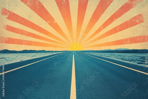 Retro road to horizon