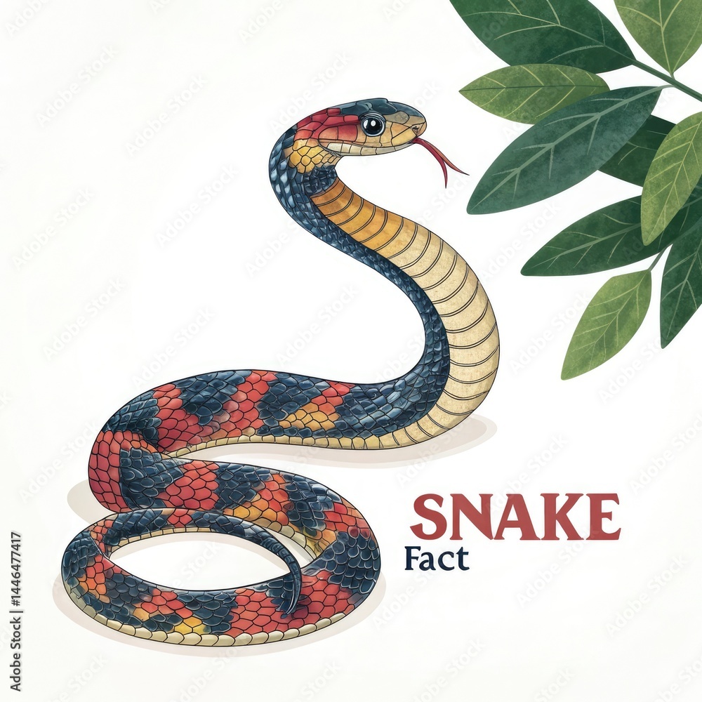 Fototapeta premium snake on a white background