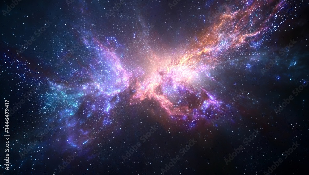 Obraz premium amazing colors of Galaxy background realistic cinematic lighting