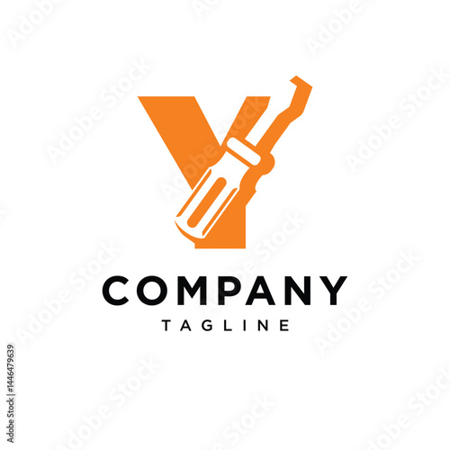 Letter Y Screwdriver Logo Icon Vector