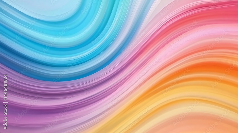Fototapeta premium Colorful wavy lines artfully intertwine, creating a vibrant, flowing aesthetic backdrop
