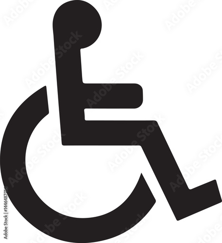 handicapped access sign or symbol flat ico