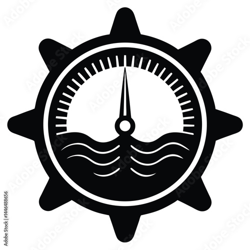 sailor element isolated water depth gauge on white