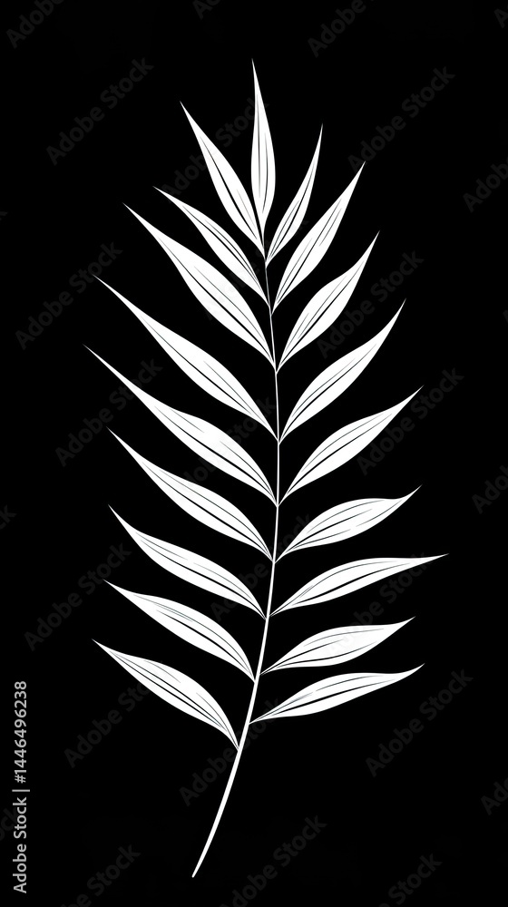 Fototapeta premium Botanical leaf illustration
