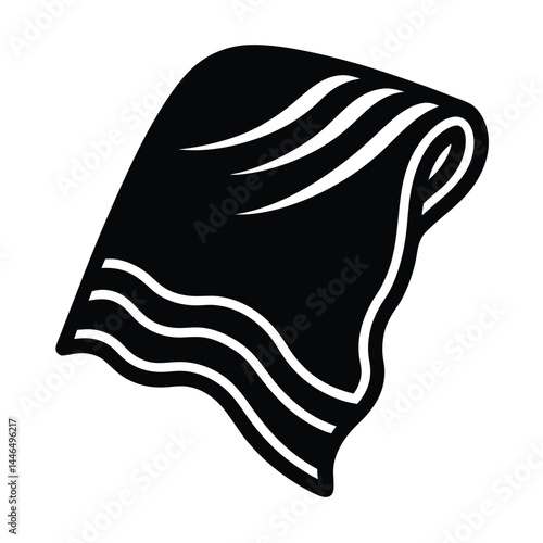 barber element isolated face towel on white backgr