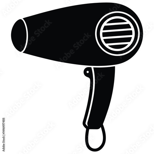 barber element isolated hair dryer on white backgr 