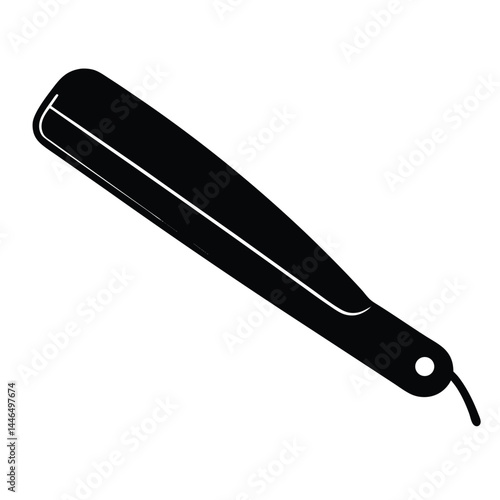 barber element isolated hair straightener on white