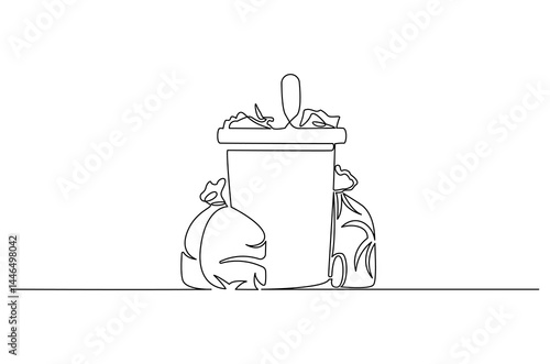 Continuous one line drawing of Tulip. Single line drawing illustration of Flower tulip. Minimalist tulip flower concept vector art. Doodle line illustration