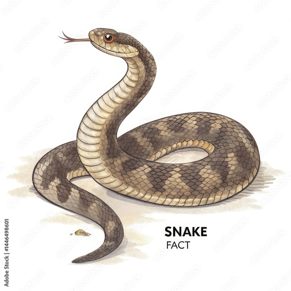 vector illustration of a cartoon snake vector illustration of a cartoon snake