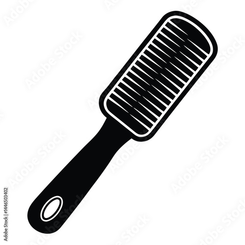barber element isolated hairbrush on white backgro