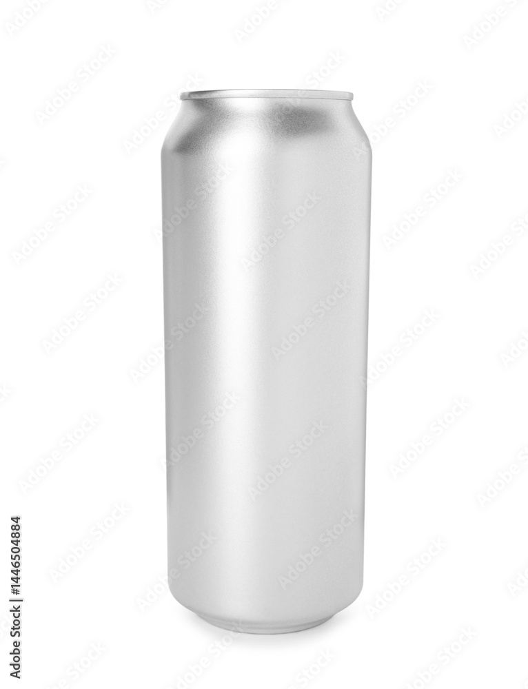 One blank tin can isolated on white One blank tin can isolated on white