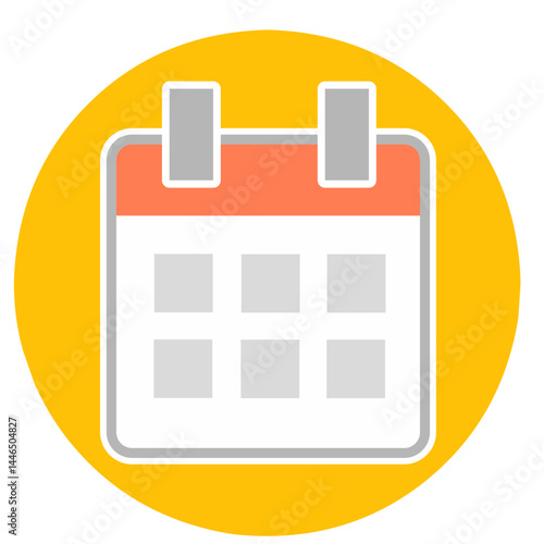Calendar deadline notice or event reminder notification icon, flat vector of calendar with alert for scheduling, event planning, important day, agenda symbol note, and notice message Isolated image.