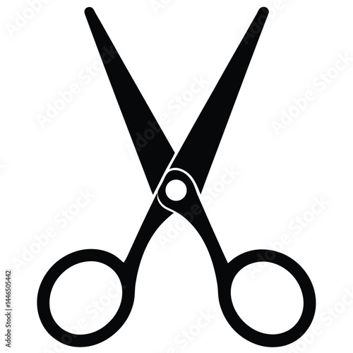 barber element isolated scissors on white backgrou 