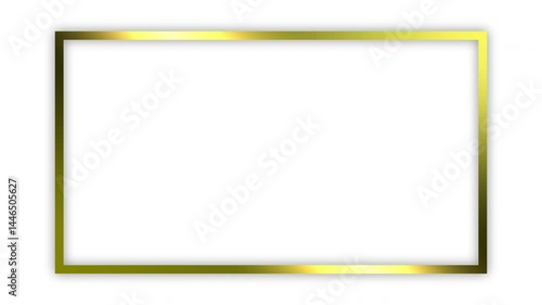 Elegant gold frame on white background, suitable for luxurious designs, certificates, diplomas, awards, elegant events, and elegant interior decor.