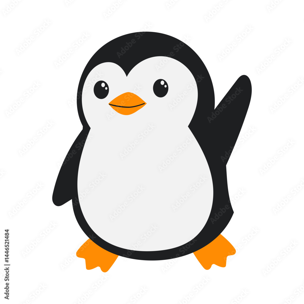 Fototapeta premium Cute Cartoon Penguin Character