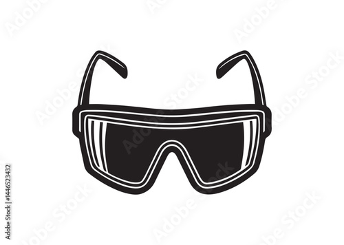 Safety glasses silhouette vector
