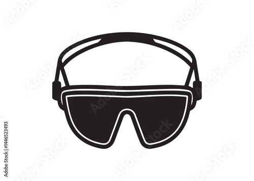 Safety glasses silhouette vector