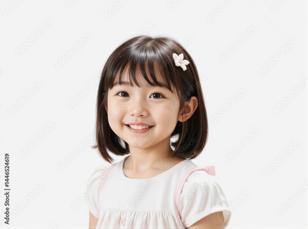 Smiling Korean Girl with Hair Clip Smiling Korean Girl with Hair Clip