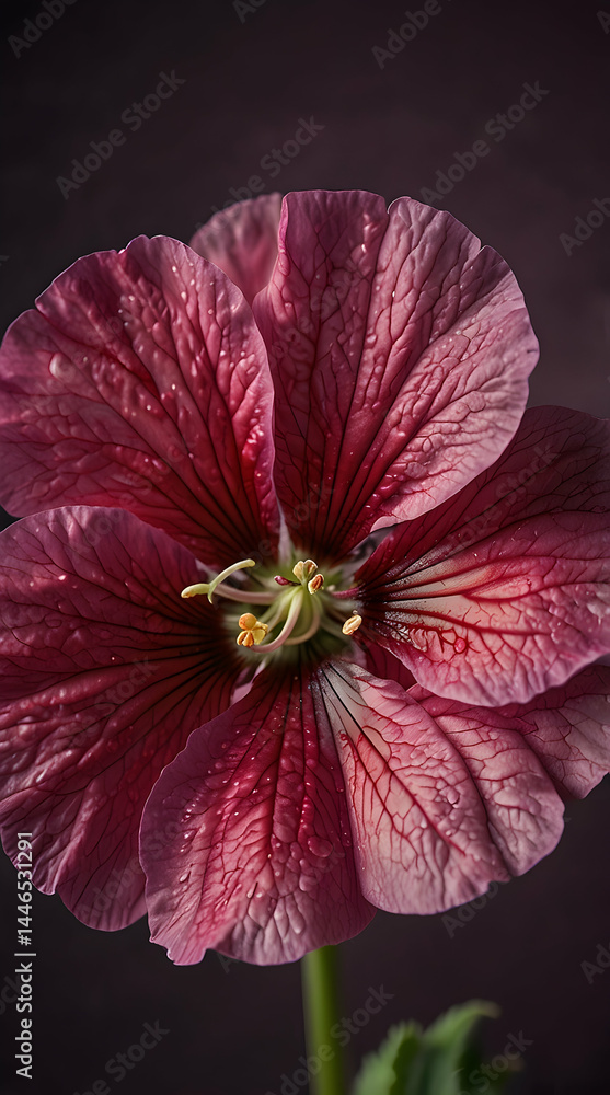 Naklejka premium Vibrant Geranium Bloom