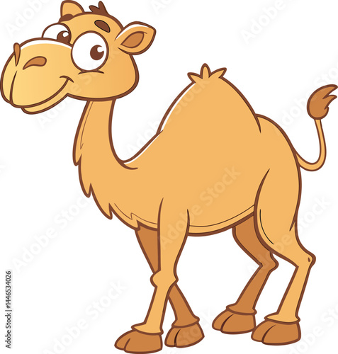 Cute Camel Cartoon Character – Desert Animal Illustration for Kids.

