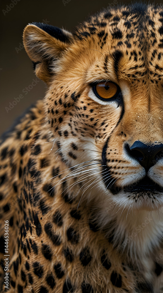 Obraz premium Close-Up of Cheetah with Distinctive Tear Marks