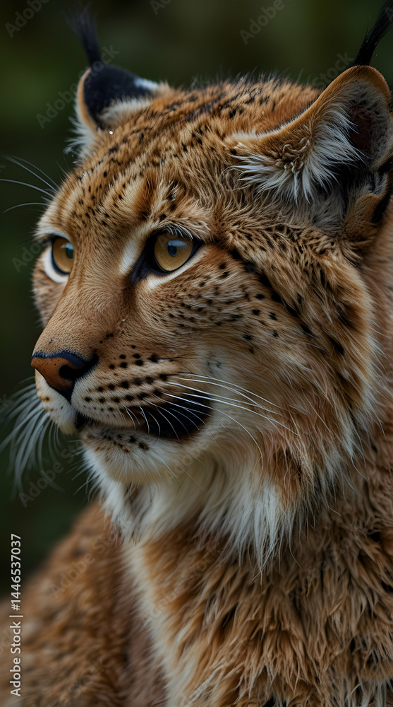 Fototapeta premium Lynx Close-Up with Sharp Gaze