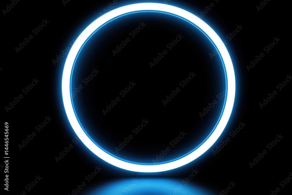 Fototapeta premium Bright neon circle graphic