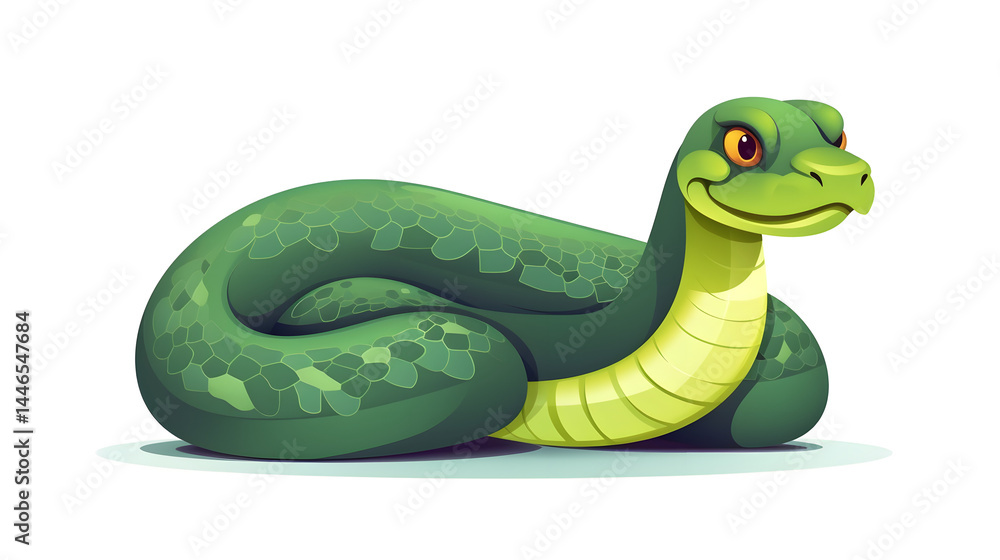 Naklejka premium Professional Anaconda Icon Cartoon Vector Illustration for Creative Projects