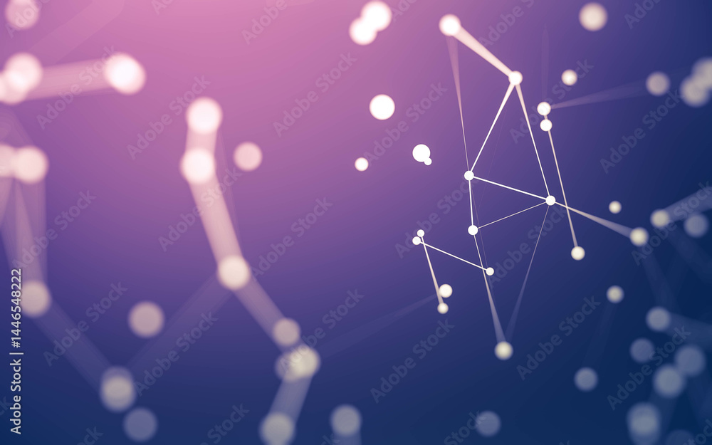 Abstract background. Molecules technology with polygonal shapes, connecting dots and lines. Connection structure. Big data visualization. Abstract background. Molecules technology with polygonal shapes, connecting dots and lines. Connection structure. Big data visualization.