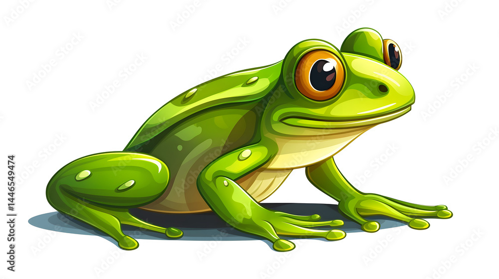 Fototapeta premium Professional Frog Mascot Cartoon Vector Illustration for Creative Designs