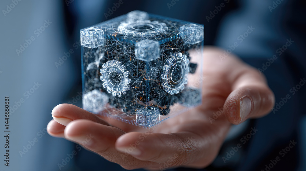 Handheld technology cube model Handheld technology cube model