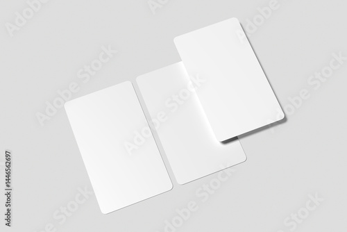 A Blank tarot card mock-up with a grey background, Vintage celestial mystical background for astrology, divination, tarot.