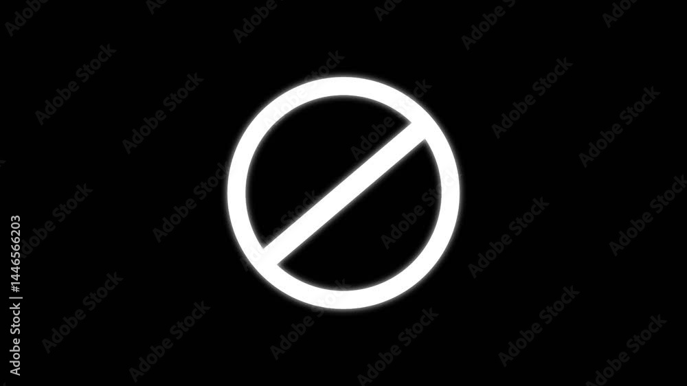 International Prohibition Sign Alpha Matte Silhouette Animation in 4K International Prohibition Sign Alpha Matte Silhouette Animation in 4K
