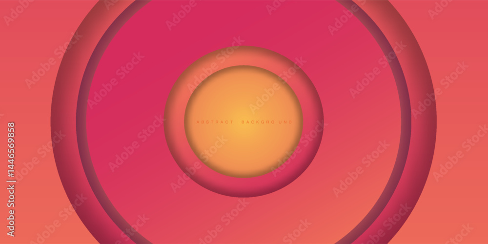 Obraz premium Abstract 3D circle layer orange and purple gradient background