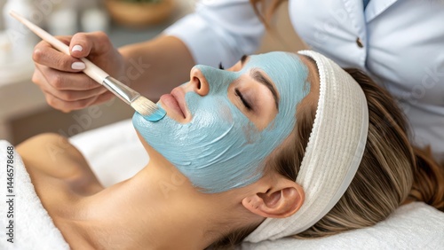 facial care in a beauty salon