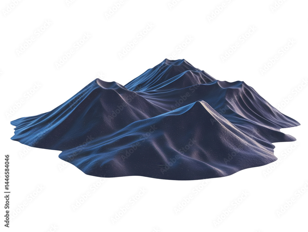3D Abstract Mountain Illustration Background - Digital Landscape with Blue Purple Dots 3D Abstract Mountain Illustration Background - Digital Landscape with Blue Purple Dots