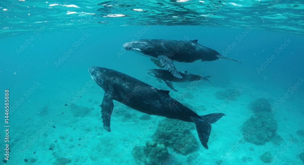 Fototapeta premium Underwater Whales (Photos)