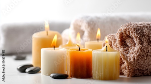 Candles and Towels for Relaxation