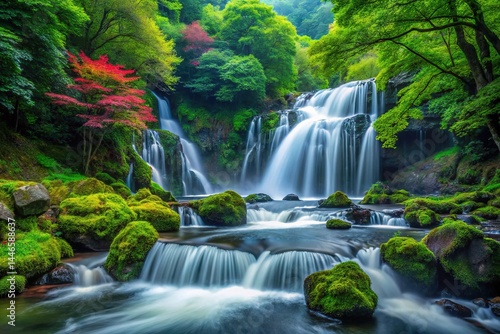 Stunning Ryuzu Falls Waterfall, Majestic Nature