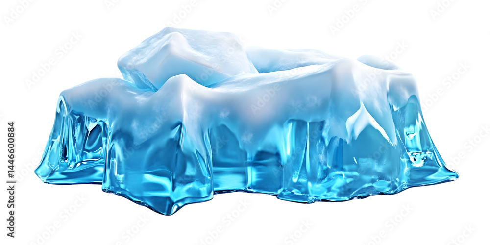 Fototapeta premium 3D Ice Illustration Isolated Background
