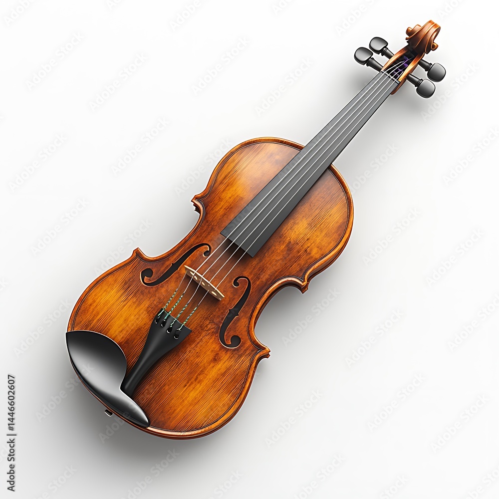 Fototapeta premium Isolated Classical Violin High Resolution Photo Musical Instrument On White Background