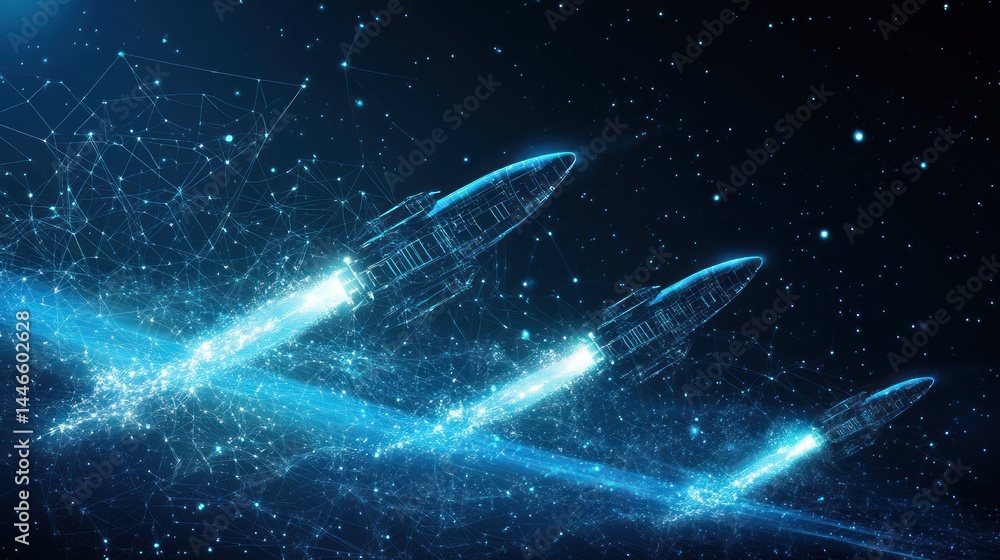 Space rockets launch Space rockets launch