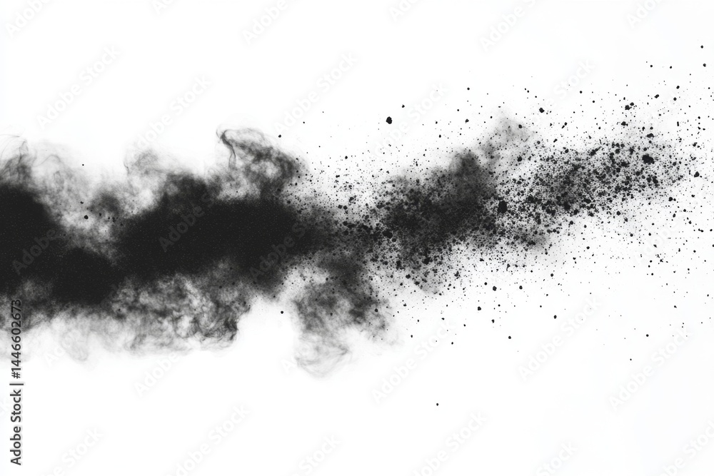 Fototapeta premium Abstract black powder explosion (1)