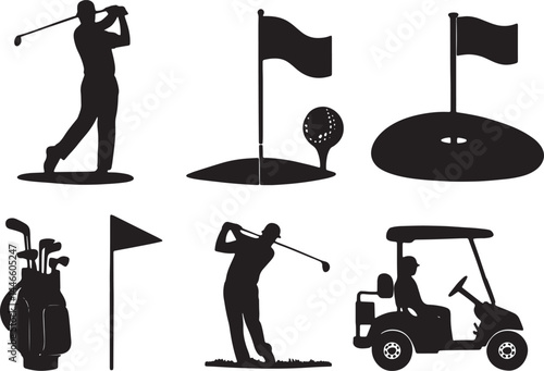 golf player silhouette